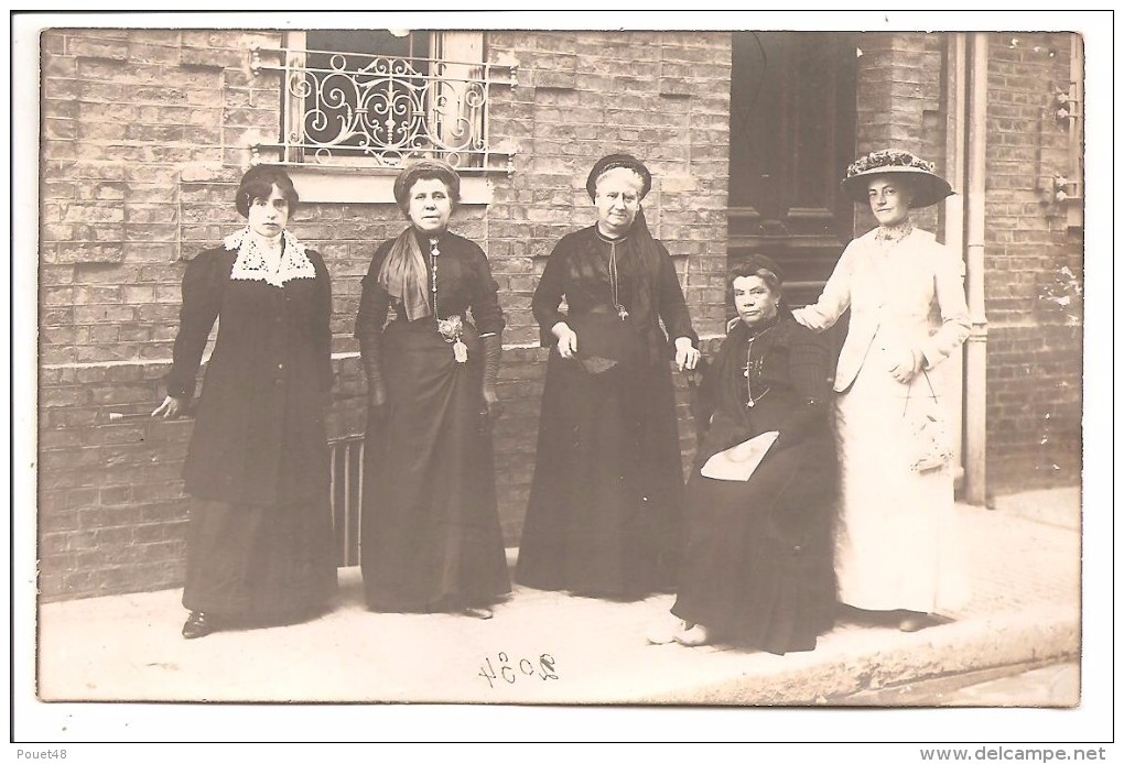 A Identifier - Carte Photo De 5 Femmes - A Identifier