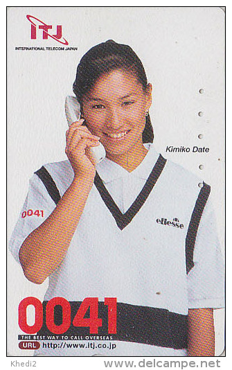 TC JAPON / 110-011 -  Sport TENNIS - KIMIKO DATE KRUMM - Tel 0041 ITJ - Femme GIRL VIP JAPAN Phonecard Germany Rel - 371 - Sport