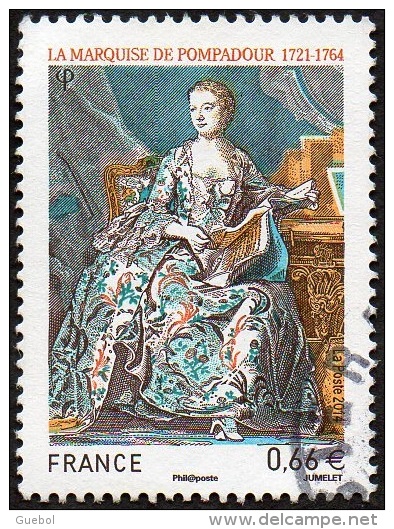 Oblitération Cachet à Date Sur Timbre De France N° 4887 - Madame De Pompadour - Usati