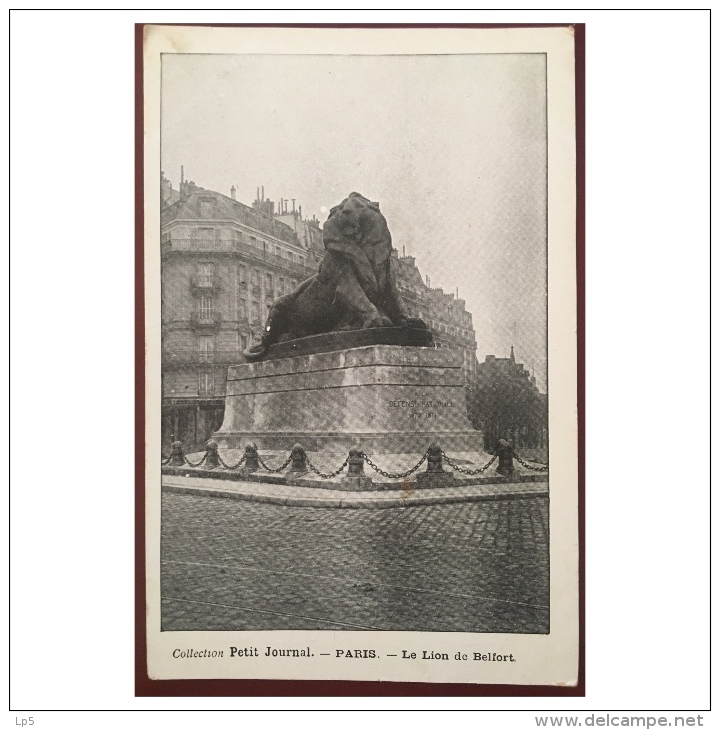 Paris  Le Lion De Belfort  Collection Petit Journal - Statues