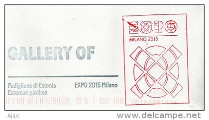 ESTONIE. EXPO UNIVERSELLE MILANO 2015. Lettre Du Pavillon D'ESTONIE (cathédrale Orthodoxe De Tallinn),avec Tampon EXPO - 2015 – Milan (Italie)