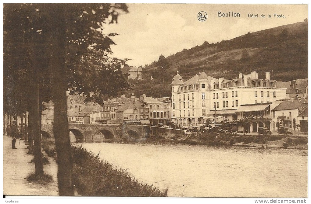 BOUILLON : Hotel De La Poste - RARE VARIANTE - Cachet De La Poste 1928 - Bouillon