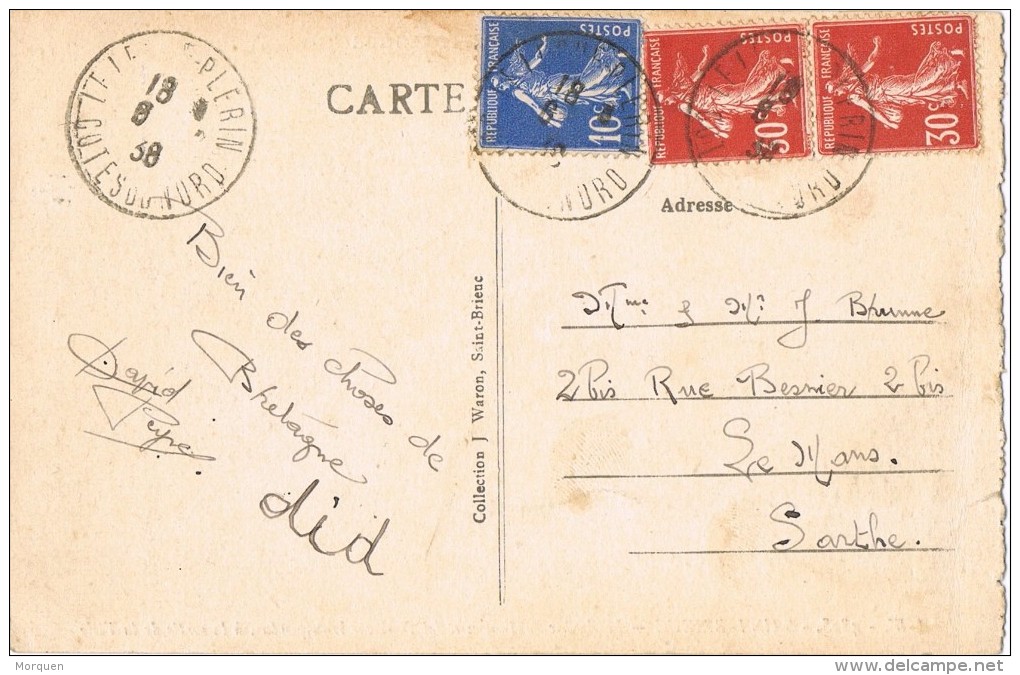 16874. Postal PLERIN (Cotes Du Nord) 1938. Saint Brieuc, Viaducte De Toupin - Cartas & Documentos