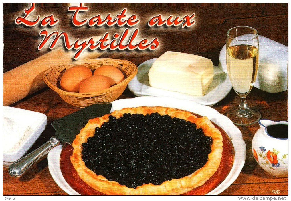 CP  - Les Editions EDY    17008/0   -   La TARTE AUX MYRTILLES - Recipes (cooking)