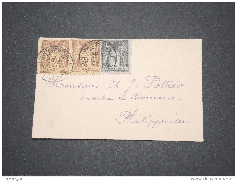 FRANCE - ALGERIE - Jolie Petite Env De Philippeville En Local Avec Composition De Sage - Pas Courant - Janv 1902 P16876 - Autres & Non Classés