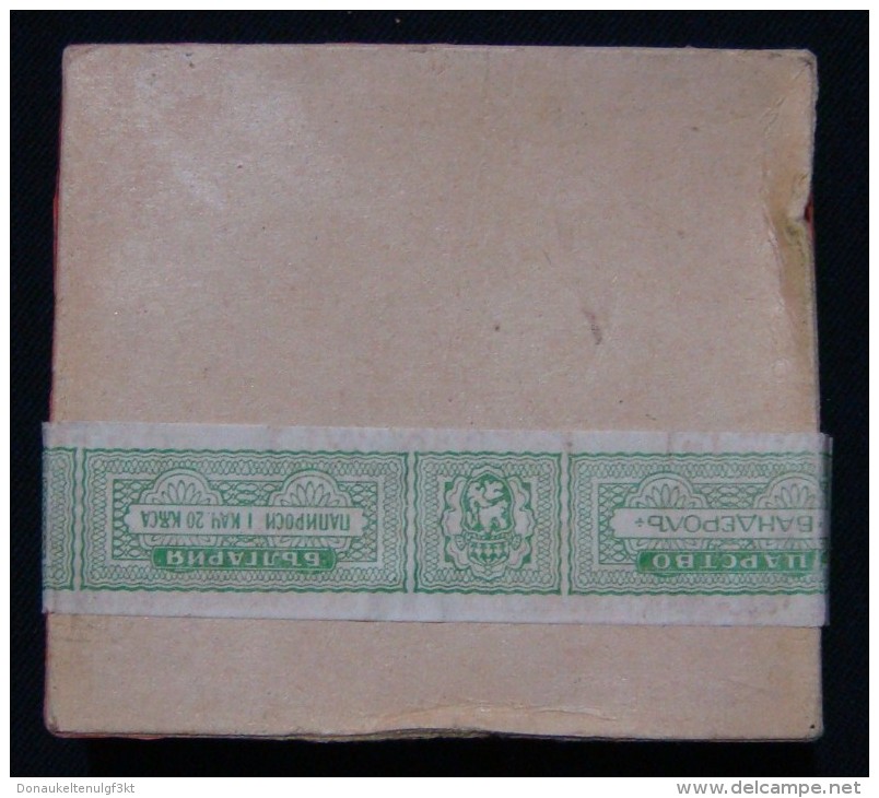 BULGARIA KINGDOM *TJOTONDJIJA PLOVDIV* OPENED HARD PACK WITH FISCAL REVENUE STAMP. KINGDOM PERIOD. VERY RARE. PRICE 12 L - Other & Unclassified