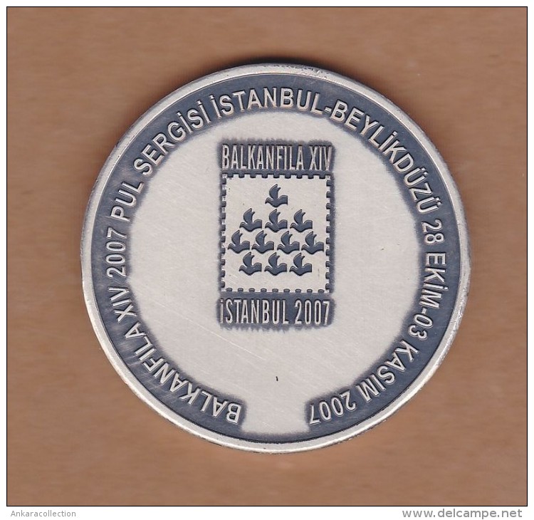 AC - BALKANFILA XIV STAMP EXHIBITION MEDAL MEDALLION ISTANBUL, TURKEY 2007 UNC - Other & Unclassified