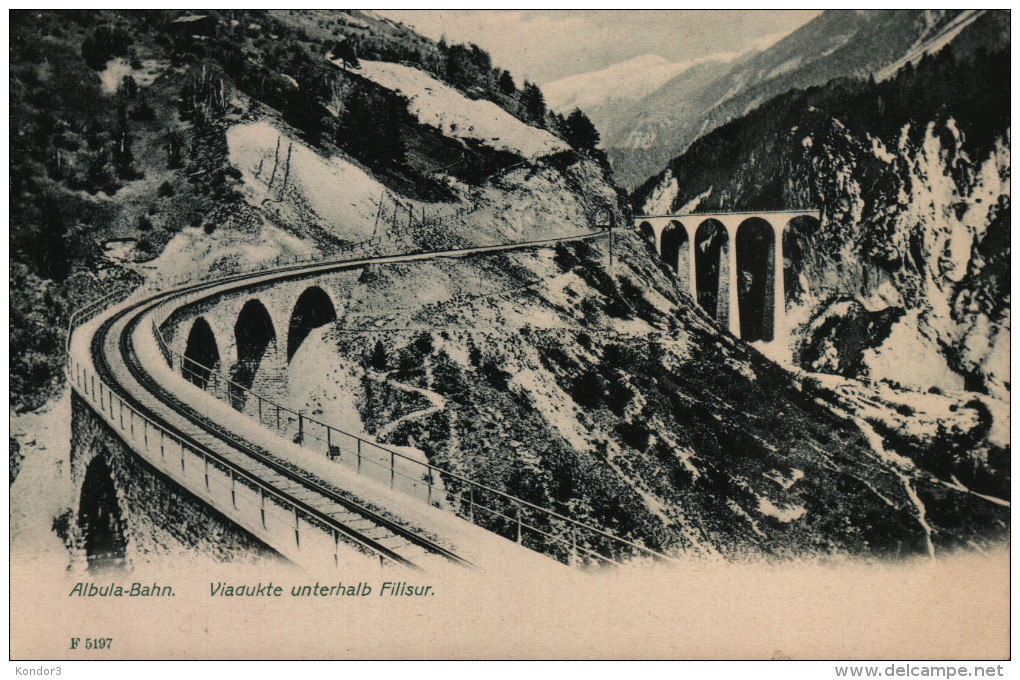 Albula Bahn. Viadukte Unterhalb Filisur - Filisur