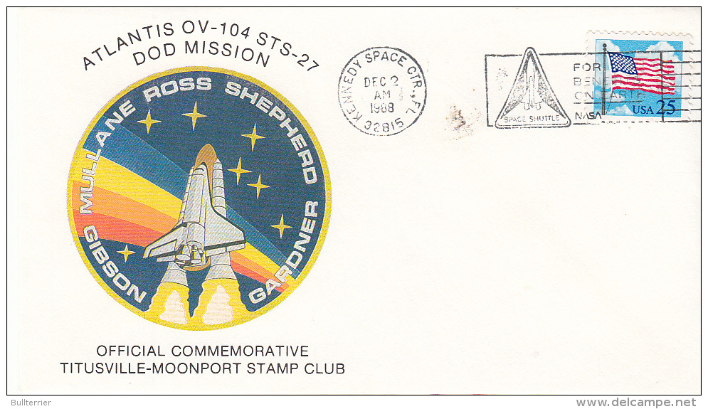 SPACE -  USA -  1998 - ATANTIS / GIBSON/MILLANE/ROSS/SHEPHERF/GARDNER SPECIAL COVER WITH KENNEDY SPACE CENTRE POSTMARK - Etats-Unis