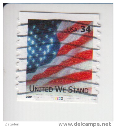 Verenigde Staten(United States) Rolzegel Met Plaatnummer Michel-nr 3508 I BC Plaatnummer 2222 - Rollenmarken (Plattennummern)