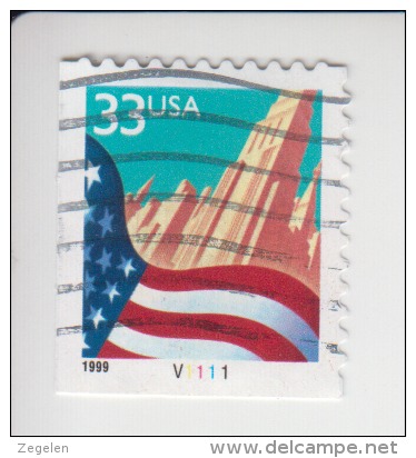 Verenigde Staten(United States) Rolzegel Met Plaatnummer Michel-nr 3091 BEul Plaatnummer V1111 - Coils (Plate Numbers)