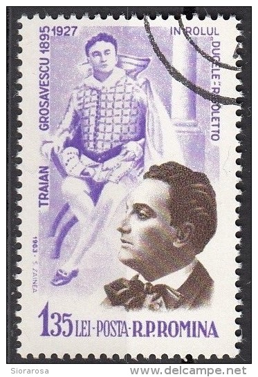 1612 Romania 1964  Cantanti Lirici : Traian Grozavescu Tenore Nella Parte Di Duke Nel Rigoletto Opera - Cantanti