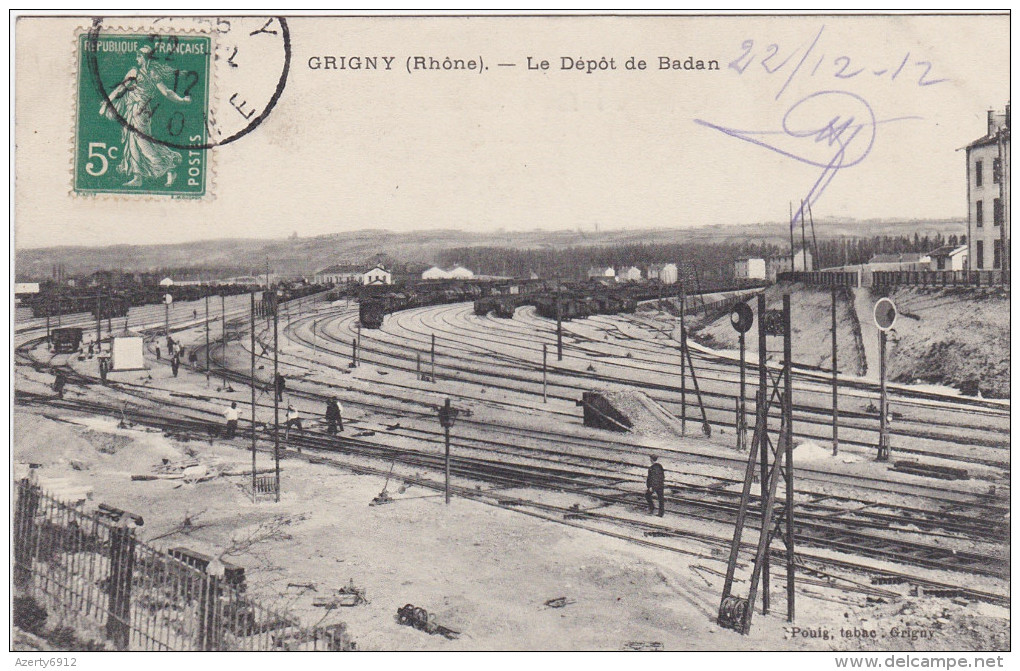 CPA FRANCE GRIGNY LE DEPOT DE BALAN,( Animée)  Scan Recto Verso BELLE CARTE - Grigny