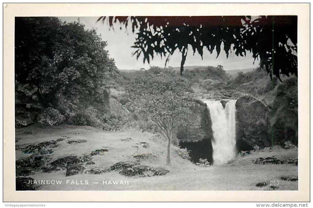 264227-Hawaii, Hilo, RPPC, Rainbow Falls, Photo No 263 - Hilo