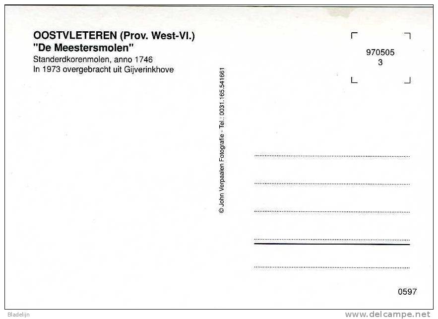 OOSTVLETEREN (W.Vl.) - Molen/moulin - Demeestersmolen In Werking (1997), Overgebracht Uit Gijverinkhove Bij Alveringem. - Vleteren