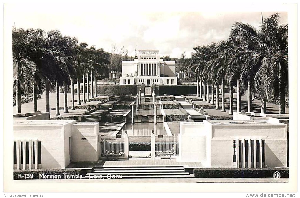 264249-Hawaii, Oahu, Laie, RPPC, Mormon Temple, Kodak Hawaii Photo No H-139 - Oahu