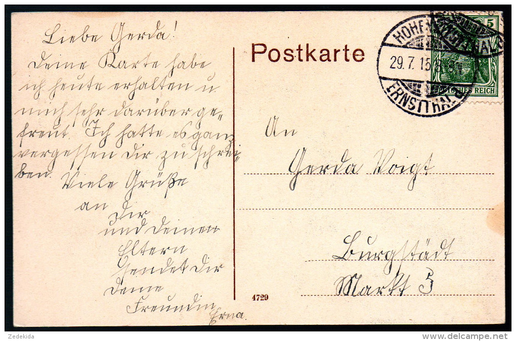 1481 - Ohne Porto - Alte Ansichtskarte - Hohenstein Ernstthal - Berghaus Gel 1915 TOP - Hohenstein-Ernstthal