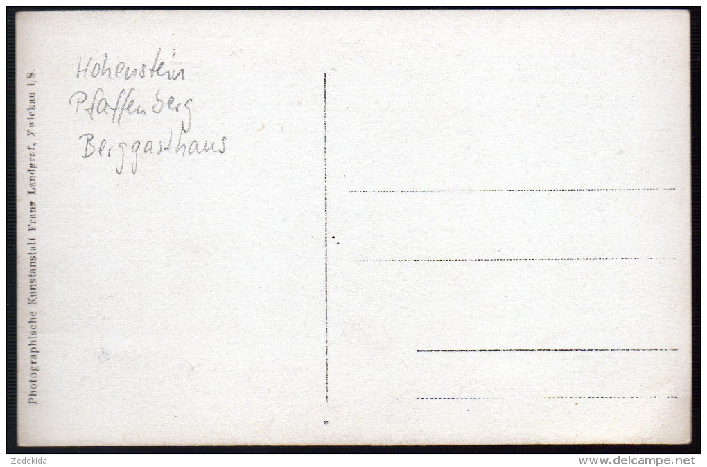 1484 - Ohne Porto - Alte Foto Ansichtskarte - Hohenstein Ernstthal - Berggasthaus Pfaffenberg - N. Gel. Landgraf - Hohenstein-Ernstthal