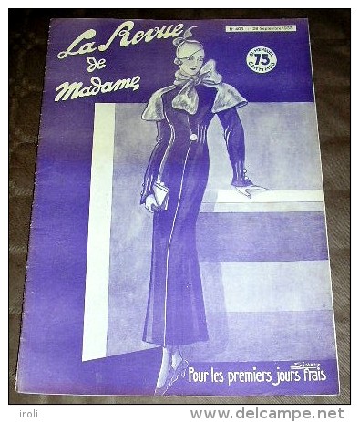 LA REVUE MADAME. 1933. 403. POUR LES PREMIERS JOURS FRAIS - Fashion
