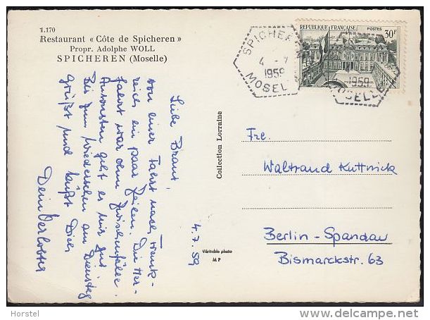 France - Spicheren - Restaurant - Nice Stamp - Other & Unclassified