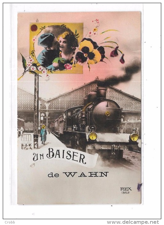 8777 - Un Baiser De WAHN, Train En Gare, Militaire - Altri & Non Classificati