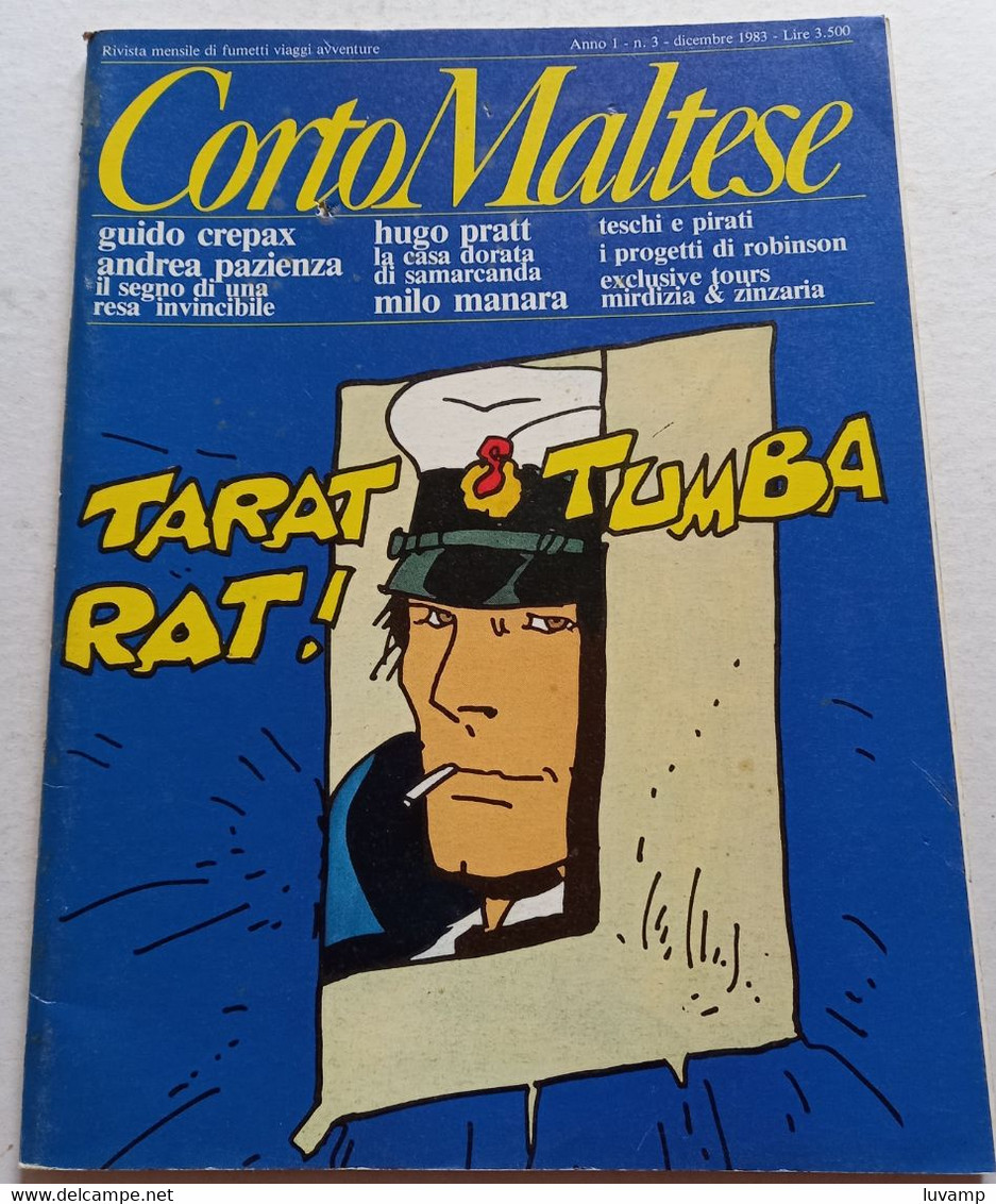 CORTO MALTESE ANNO PRIMA NUMERO  3  DEL   DICEMBRE 1983 (CART 77) - Corto Maltese