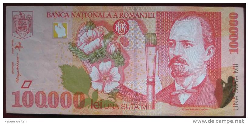 Romania - 100000 (Una Suta Mii)  Lei 1998 (WPM 110) - Rumania