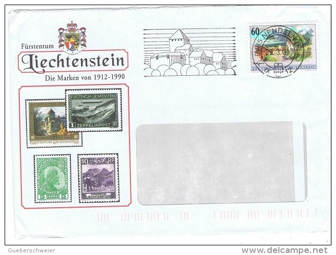 CHAT-L77 - LIECHTENSTEIN Lettre Commerciale Avec Flamme Château De Vaduz - Covers & Documents