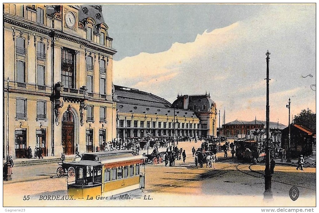 BORDEAUX  (cpa 33)  La Gare Du Midi  - Carte Colorisée  L.L. - - Bordeaux