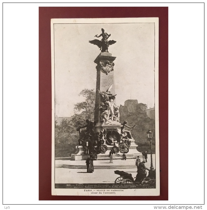 Paris  Statue De Gambetta  831  L.V. & Cie - Statues