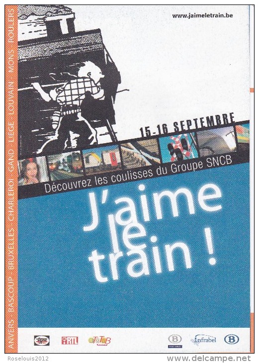 TINTIN : Dépliant "J'aime Le Train " - 2007 - Presseunterlagen