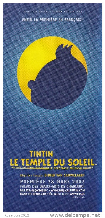 TINTIN : Dépliant "Tintin Et Le Temple Du Soleil" - Francais Et Néérlandais + Autocollant (20cmx15cm) - Press Books