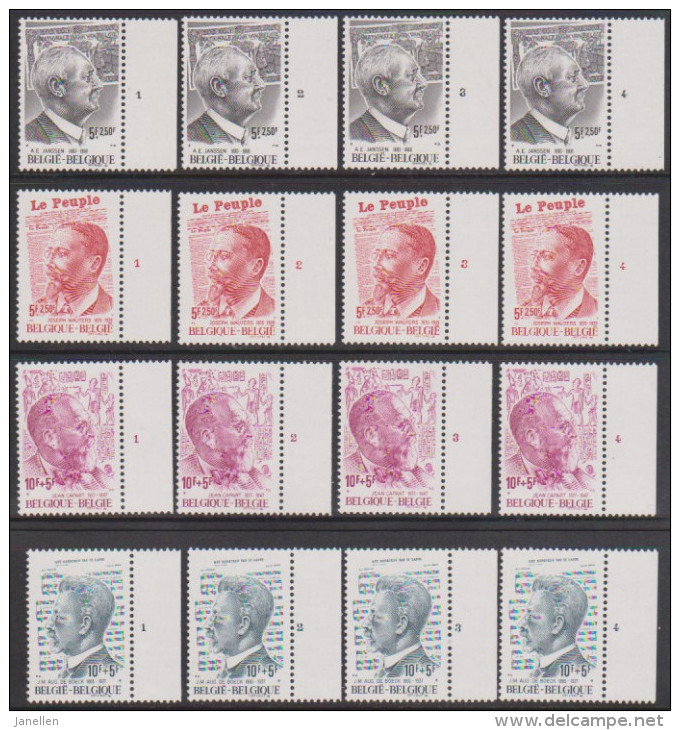 1877/1880 Volledige Set Plaatnummers XX - 1971-1980