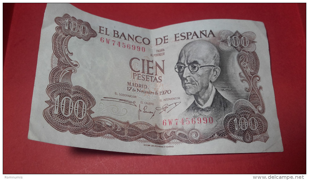 100 Pesetas 1970 / Cien Pesetas - 500 Pesetas