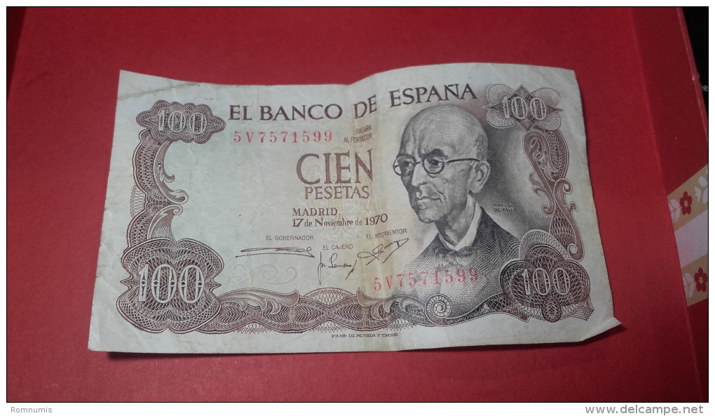 100 Pesetas 1970 / Cien Pesetas - 500 Peseten