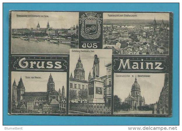 CPA Vues Multiples Souvenir Gruss Aus MAINZ  Allemagne - Sonstige & Ohne Zuordnung