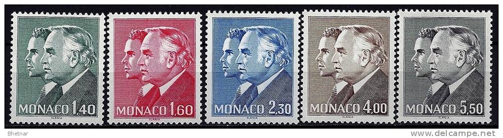 Monaco YT 1281 à 1285 " Princes Rainier III Et Albert " 1981 Neuf** - Neufs