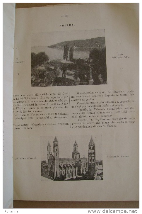 PCW/9 Roggero ALBO-ATLANTE X Le Scuole Piemonte Vallardi 1924/Basilica Di Superga/mercato Castagne A Cuneo/Vercelli - Histoire, Philosophie Et Géographie