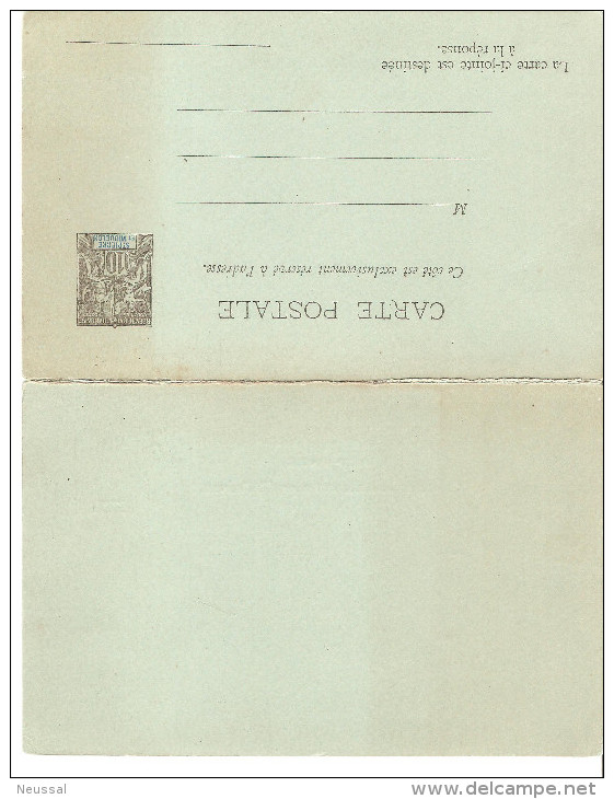 Entero Postal Doble De Saint Pierre Et Miquelon - Postal Stationery