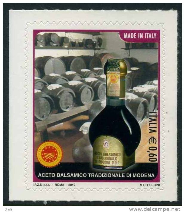 2012 Italia, Aceto Balsamico Modena, Serie Completa Nuova (**) - 2011-20:  Nuovi