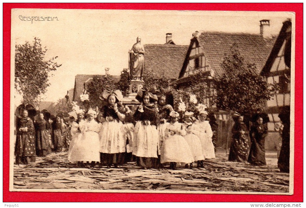 67. Geispolsheim. Procession De La Fête-Dieu. 1921 - Autres & Non Classés