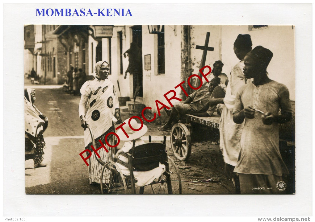 Straßen Szene-MOMBASA-Kenia-Deutsche Kolonien-Serie V/7-Nicht Gelaufen-MILITARIA- - Ehemalige Dt. Kolonien