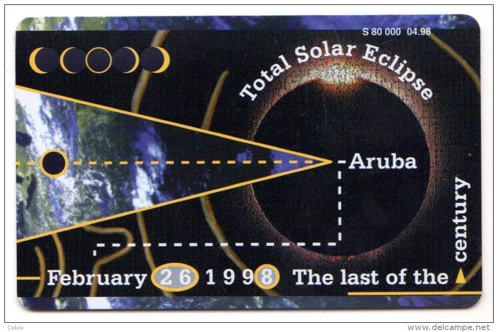 ARUBA REF MV CARDS ARU C19 DATE 04/98 ECLIPSE - Aruba