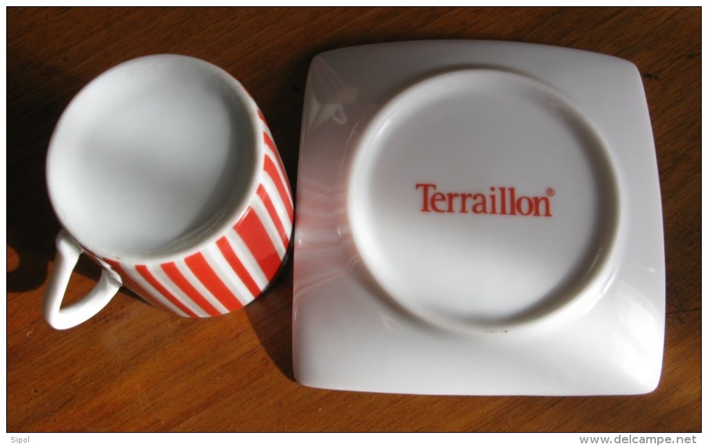 Tasses Coffe Time Avec Soucoupes Carrées X 4 Terraillon Neuves TBE - Tazze