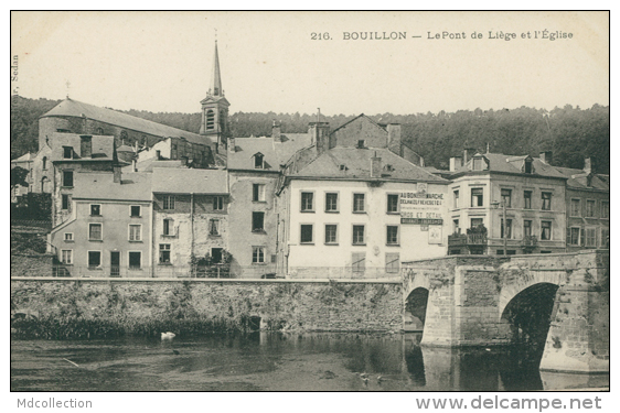 BELGIQUE BOUILLON / Le Pont De Liège Et L'Eglise / - Bouillon