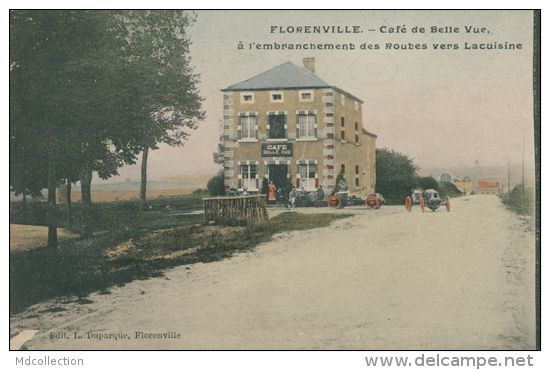 BELGIQUE FLORENVILLE / Café De Belle Vue à L'embranchement Des Routes Vers Lacuisine / CARTE COULEUR - Florenville