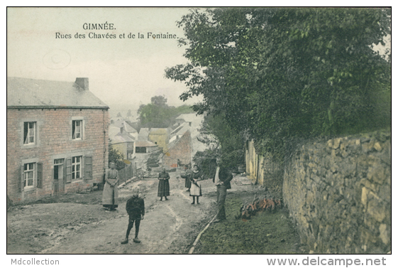 BELGIQUE GIMMEE / Rue Des Chavées Et De La Fontaine / CARTE COULEUR - Autres & Non Classés