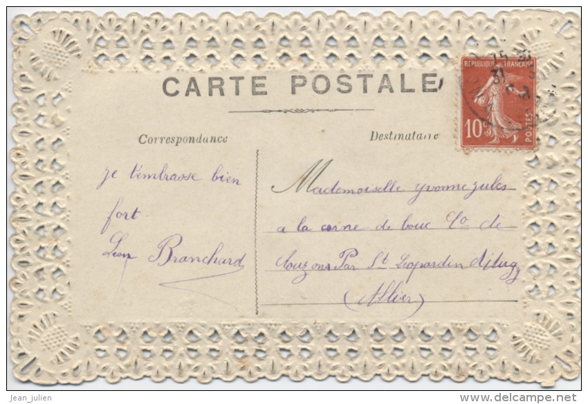 CARTE FANTAISIE  -  " 1er Avril " -  2 Volets - Carte Joliment Découpée - Other & Unclassified