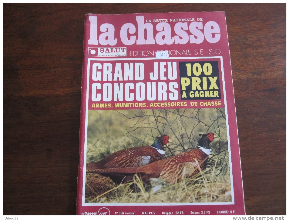 LA REVUE NATIONALE DE LA CHASSE ARMES MUNITIONS DE CHASSE  N 356 MAI 1977 - Jagen En Vissen