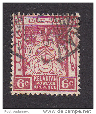 Kelantan, Scott #21, Used, Symbols Of Government, Issued 1921 - Kelantan